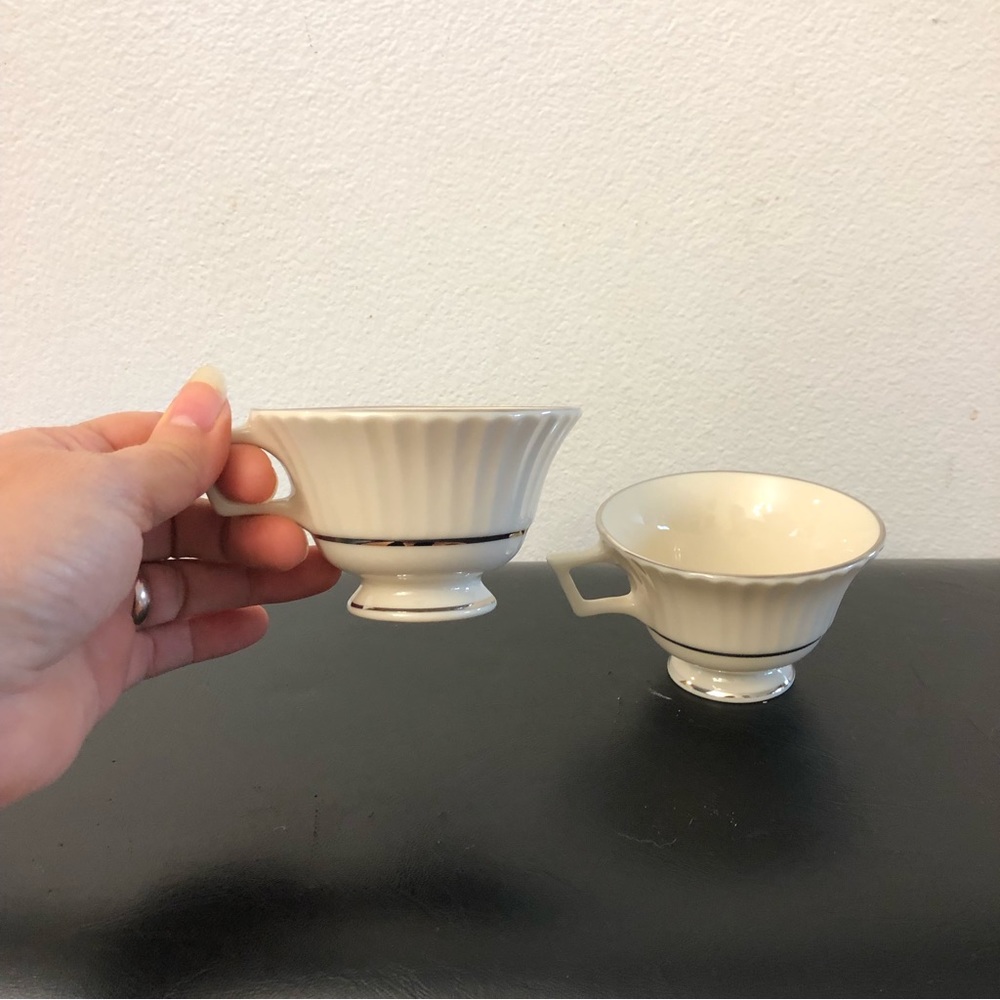 Vintage Lenox Colonnade Platinum teacups in Excellent condition - Picture 10 of 12